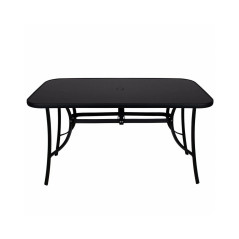 Záhradný stôl 150x90 cm, čierny SPRINGOS TOSCANA II