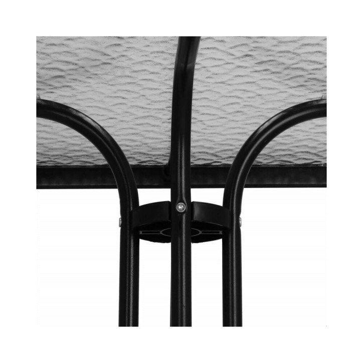Záhradný stolík 60x60 cm, čierny SPRINGOS BISTRO