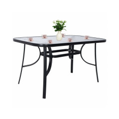 Záhradný stôl 120x70 cm, čierny SPRINGOS TOSCANA