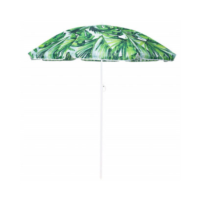 Záhradný slnečník 160 cm, skladacie, zelené listy SPRINGOS CLASSIC