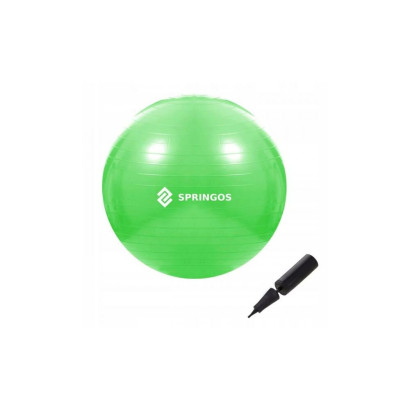 Gymnastická lopta 65 cm + pumpička SPRINGOS DYNAMIC zelená