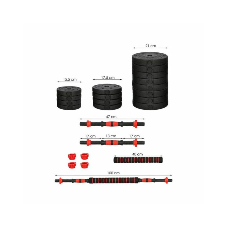 Nakladací činkový set 30 kg SPRINGOS COMPOSITE Nakladací činkový set 30 kg SPRINGOS COMPOSITE
