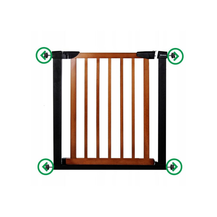 Detská zábrana nastaviteľná 75-138 cm SPRINGOS BabyLock hnedá Detská zábrana nastaviteľná 75-138 cm SPRINGOS BabyLock hnedá