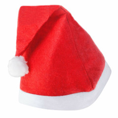 Vianočná čiapka s brmbolcom Santa červená