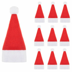 Vianočné čiapočky s brmbolcom Santa červené, sada 10ks