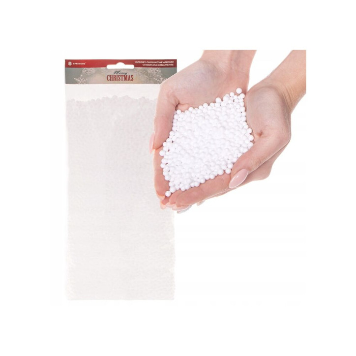 Umelý sneh, biele guličky, 40g Umelý sneh, biele guličky, 40g