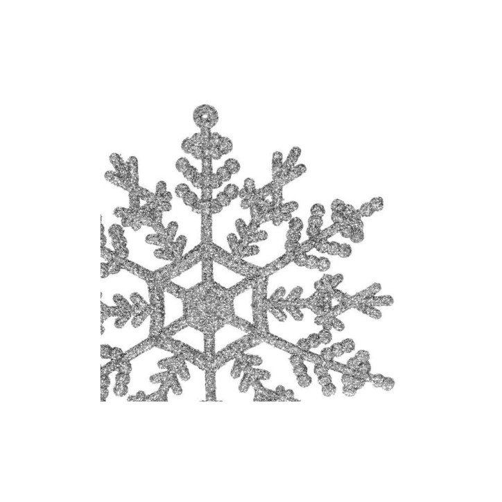 Vianočné ozdoby - Snehové vločky s trblietkami 12cm, strieborné, sada 3ks Vianočné ozdoby - Snehové vločky s trblietkami 12cm, strieborné, sada 3ks