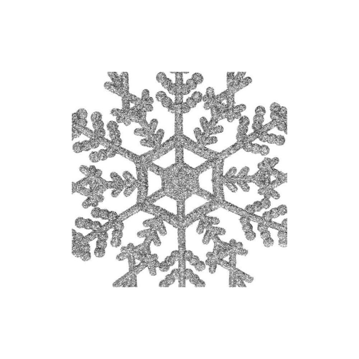 Vianočné ozdoby - Snehové vločky s trblietkami 12cm, strieborné, sada 3ks Vianočné ozdoby - Snehové vločky s trblietkami 12cm, strieborné, sada 3ks