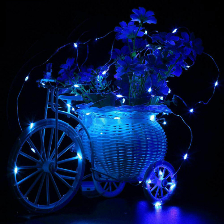 LED reťaz Nano - 1m, 10LED, 2xAA, modrá LED reťaz Nano - 1m, 10LED, 2xAA, modrá