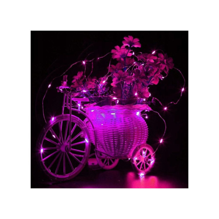 LED reťaz Nano - 2m, 20LED, 2xAA, ružová LED reťaz Nano - 2m, 20LED, 2xAA, ružová