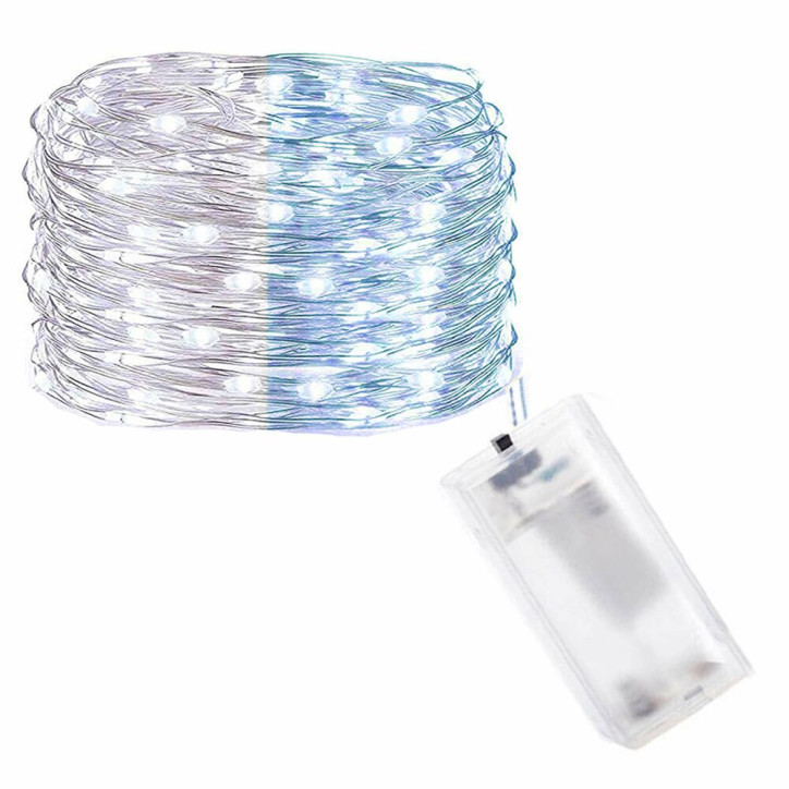 LED reťaz Nano Duo - 2m, 20LED, 2xAA, biela/modrá LED reťaz Nano Duo - 2m, 20LED, 2xAA, biela/modrá