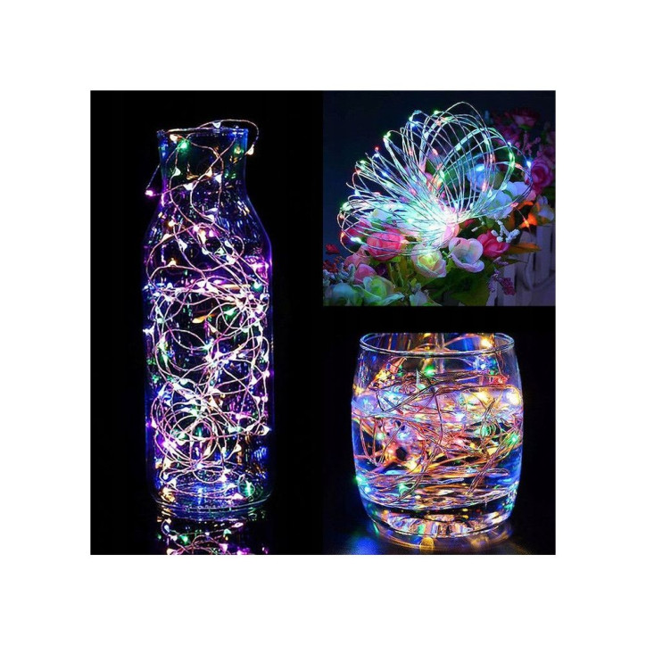 LED reťaz Nano - 10m, 100LED, 3xAA, multicolor LED reťaz Nano - 10m, 100LED, 3xAA, multicolor