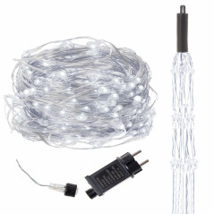 LED Nano Vodopád - 2m, 300LED, 8 funkcií, IP44, studená biela