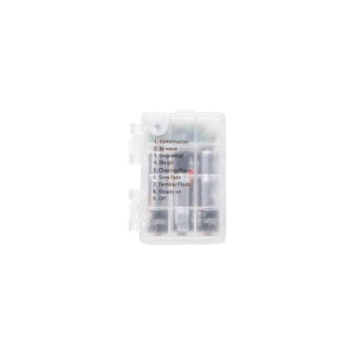 LED reťaz Nano - 5m, 50LED, 8-funkcií, ovládač, 3xAA, IP44, studená biela LED reťaz Nano - 5m, 50LED, 8-funkcií, ovládač, 3xAA, IP44, studená biela