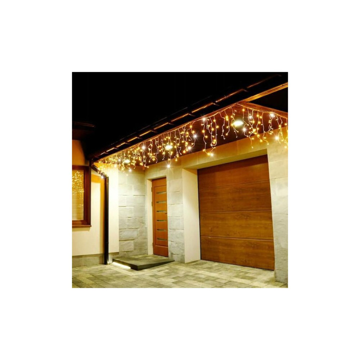 LED kvaple - 14,5m, 300LED, IP44, teplá biela + záblesky LED kvaple - 14,5m, 300LED, IP44, teplá biela + záblesky
