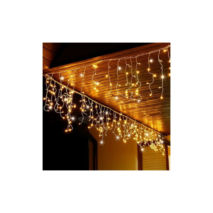 LED kvaple - 14,5m, 300LED, IP44, teplá biela + záblesky LED kvaple - 14,5m, 300LED, IP44, teplá biela + záblesky