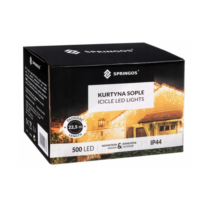 LED kvaple - 22,5m, 500LED, 8 funkcií, IP44, multicolor LED kvaple - 22,5m, 500LED, 8 funkcií, IP44, multicolor