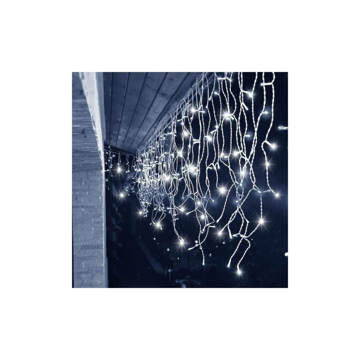 LED kvaple - 22,5m, 500LED, IP44, studená biela + záblesky LED kvaple - 22,5m, 500LED, IP44, studená biela + záblesky