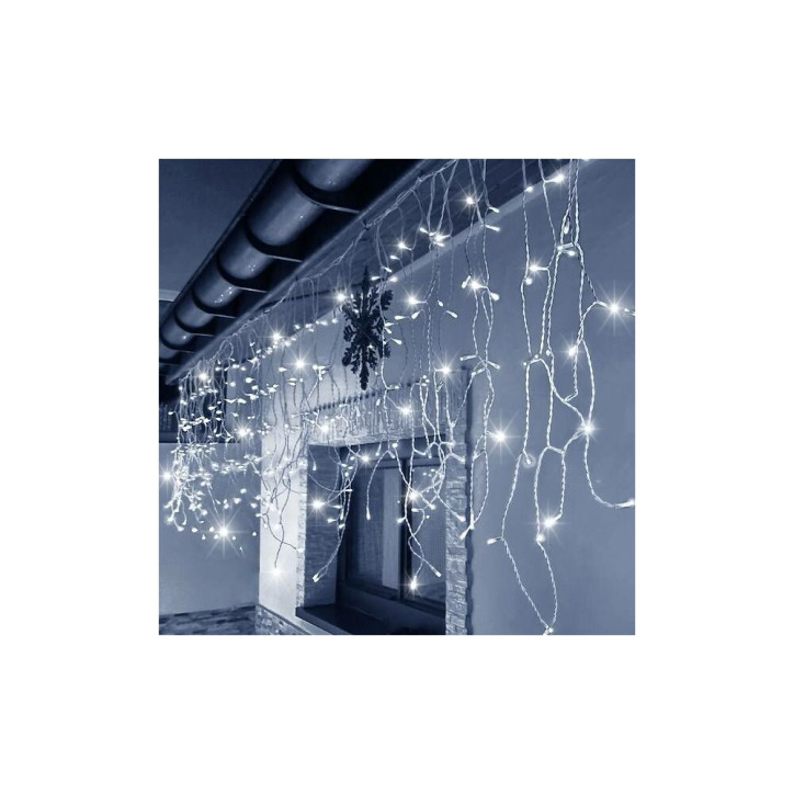 LED kvaple - 22,5m, 500LED, IP44, studená biela + záblesky LED kvaple - 22,5m, 500LED, IP44, studená biela + záblesky