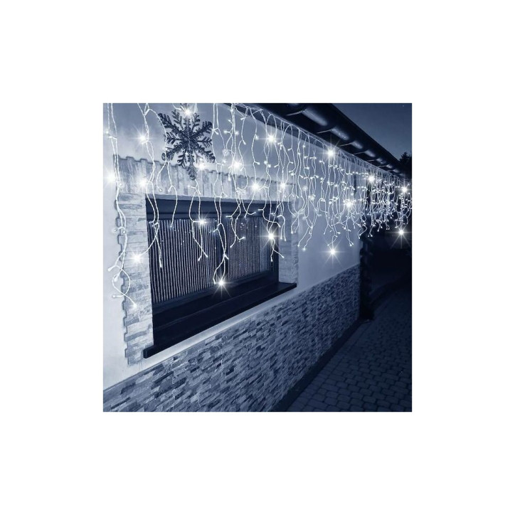 LED kvaple - 22,5m, 500LED, IP44, studená biela + záblesky LED kvaple - 22,5m, 500LED, IP44, studená biela + záblesky