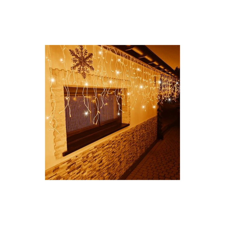 LED kvaple - 22,5m, 500LED, IP44, teplá biela + záblesky LED kvaple - 22,5m, 500LED, IP44, teplá biela + záblesky