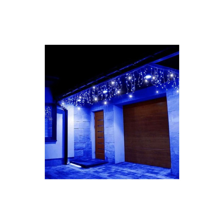 LED kvaple - 22,5m, 500LED, IP44, modrá + záblesky LED kvaple - 22,5m, 500LED, IP44, modrá + záblesky
