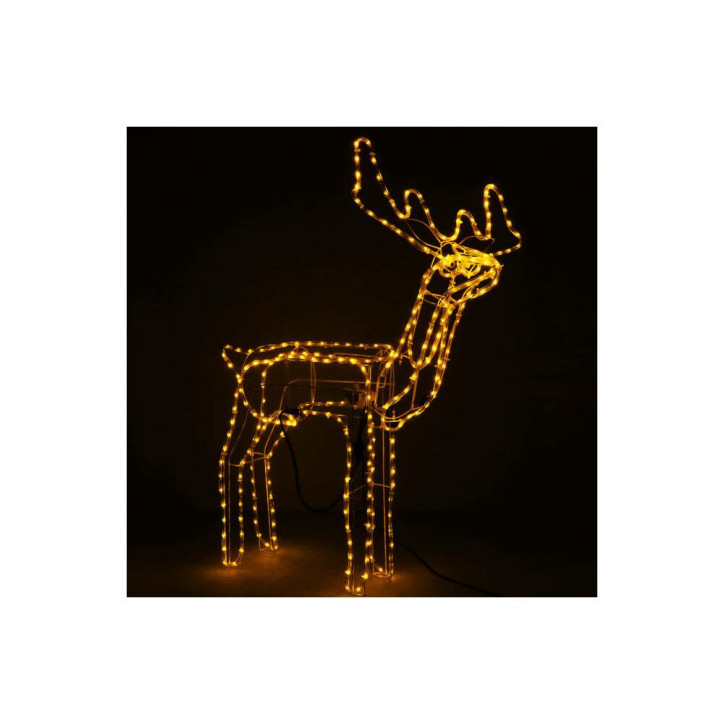 LED Sob s pohyblivou hlavou - 115cm, 288LED, IP44, motorček, teplá biela LED Sob s pohyblivou hlavou - 115cm, 288LED, IP44, motorček, teplá biela