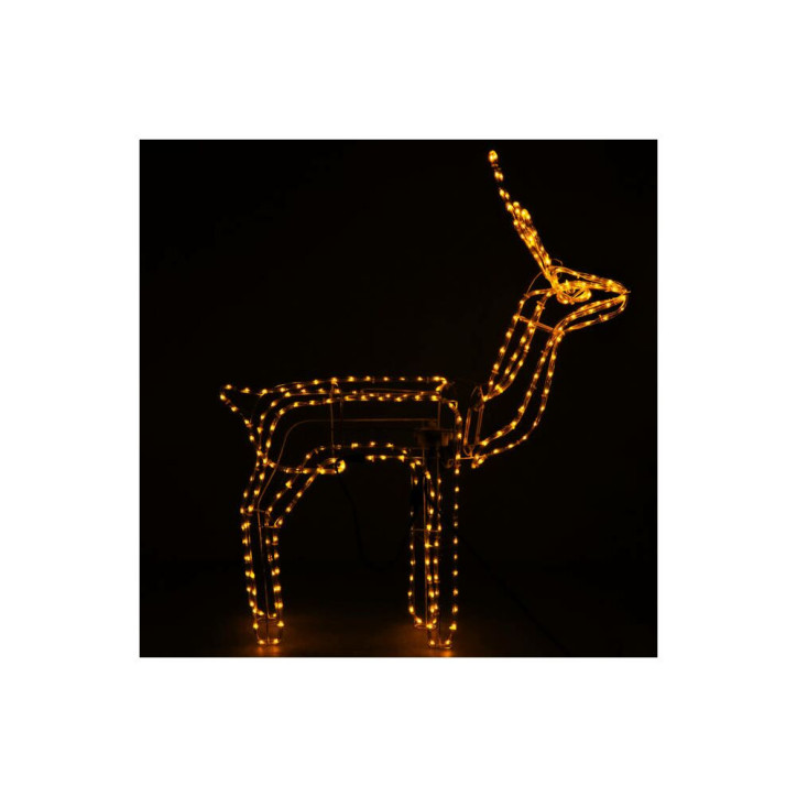 LED Sob s pohyblivou hlavou - 115cm, 288LED, IP44, motorček, teplá biela LED Sob s pohyblivou hlavou - 115cm, 288LED, IP44, motorček, teplá biela