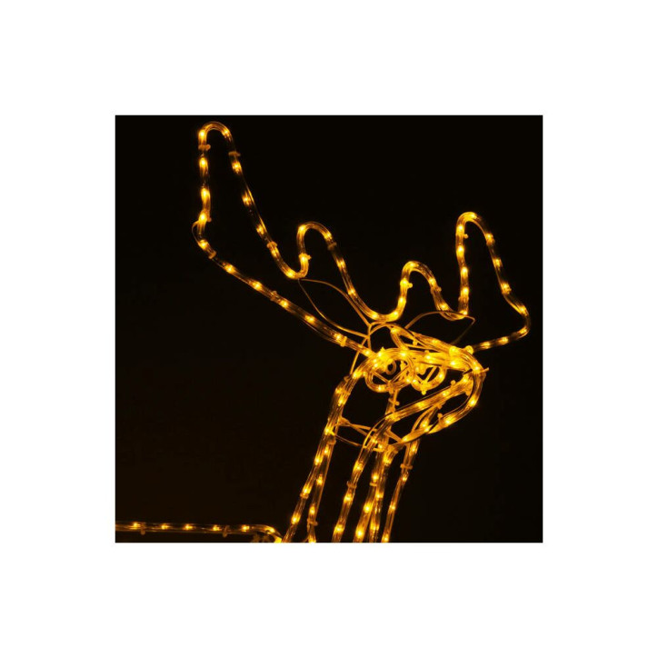LED Sob s pohyblivou hlavou - 115cm, 288LED, IP44, motorček, teplá biela LED Sob s pohyblivou hlavou - 115cm, 288LED, IP44, motorček, teplá biela