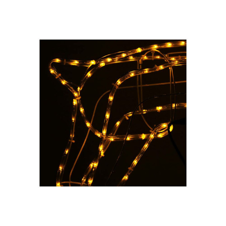 LED Sob s pohyblivou hlavou - 115cm, 288LED, IP44, motorček, teplá biela LED Sob s pohyblivou hlavou - 115cm, 288LED, IP44, motorček, teplá biela
