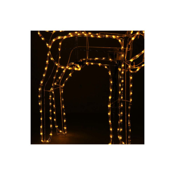 LED Sob s pohyblivou hlavou - 115cm, 288LED, IP44, motorček, teplá biela LED Sob s pohyblivou hlavou - 115cm, 288LED, IP44, motorček, teplá biela
