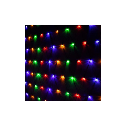LED svetelná sieť - 2x2,6m, 160LED, 8-funkcií, IP44, multicolor