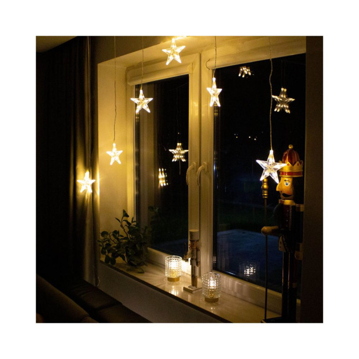 LED svetelný záves Hviezdy - 2x0, 8m, 70LED, IP44, teplá biela LED svetelný záves Hviezdy - 2x0, 8m, 70LED, IP44, teplá biela