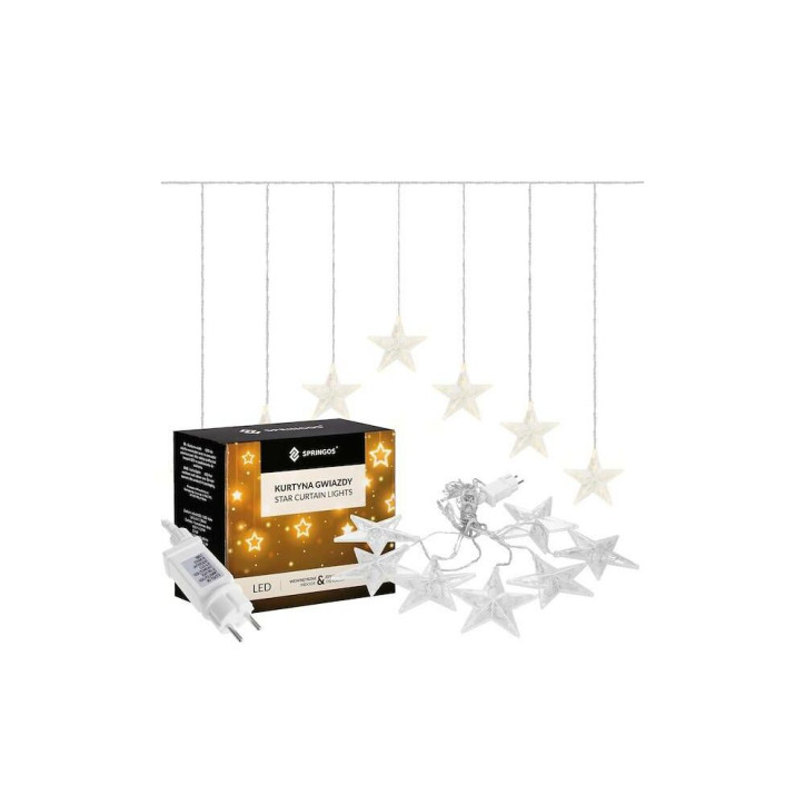 LED svetelný záves Hviezdy - 2x0, 8m, 70LED, IP44, teplá biela LED svetelný záves Hviezdy - 2x0, 8m, 70LED, IP44, teplá biela