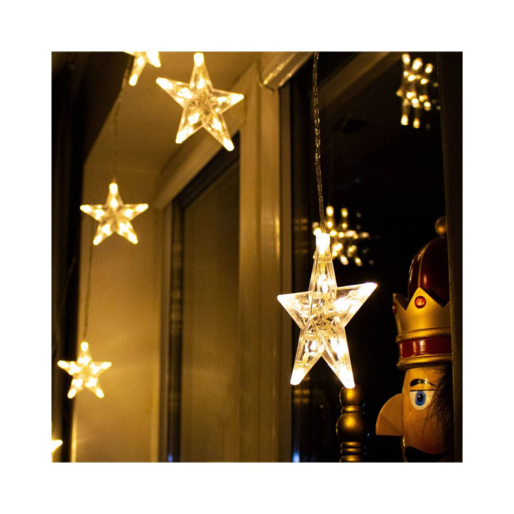 LED svetelný záves Hviezdy - 2x0, 8m, 70LED, IP44, teplá biela LED svetelný záves Hviezdy - 2x0, 8m, 70LED, IP44, teplá biela