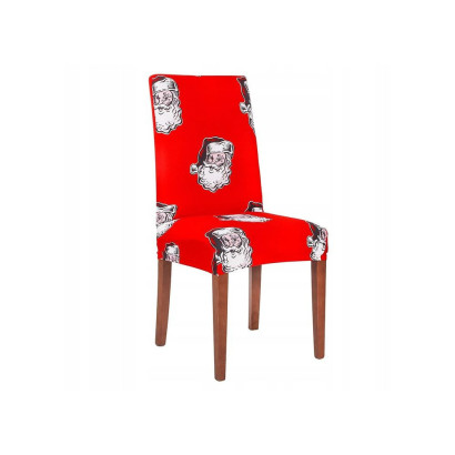 Vianočný poťah na stoličku, Santa Claus červený SPRINGOS SPANDEX