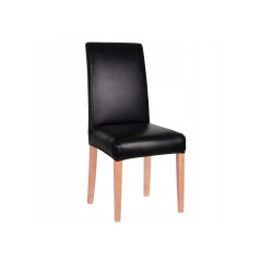 Poťah na stoličku elastický SPANDEX čierny imitácia kože
