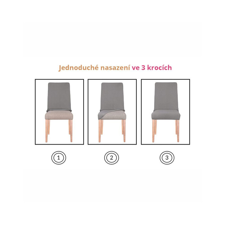Poťah na stoličku elastický, čierny, imitácia kože SPRINGOS SPANDEX