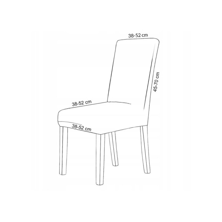 Poťah na stoličku elastický, šedý, maroko SPRINGOS SPANDEX