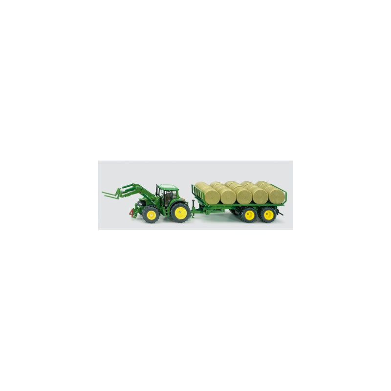Siku John Deere traktor s prívesom s balíkmi 3862 Siku John Deere traktor s prívesom s balíkmi 3862