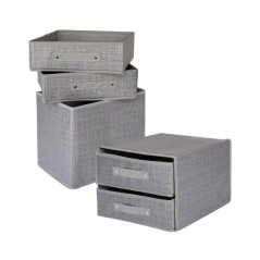 Úložný box so zásuvkami sivý SPRINGOS HA3019
