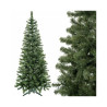 Umelý vianočný stromček so stojanom a realistickým vzhľadom prírodnej jedle. Rovnomerne rozložené a husté ihličie, prírodná zelená farba. Výška stromčeka 220 cm, spodná šírka 130 cm, stabilný štvorramenný stojan s priemerom 55 cm.