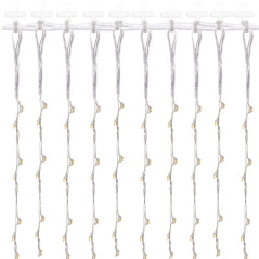 LED Nano svetelný záves - 3x3m, 300LED, 8 funkcií, ovládač, USB, IP44, modrá