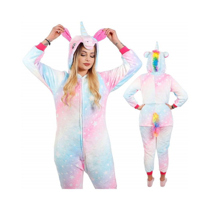 Pyžamo Kigurumi Jednorožec farebné, veľ. S PRINGOS Pyžamo Kigurumi Jednorožec farebné, veľ. S PRINGOS