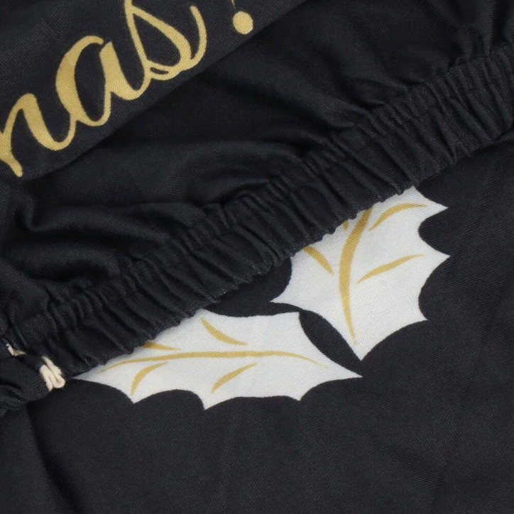 Vianočný poťah na stoličku elastický, čierno-zlatý, Christmas SPRINGOS SPANDEX Vianočný poťah na stoličku elastický, čierno-zlatý, Christmas SPRINGOS SPANDEX