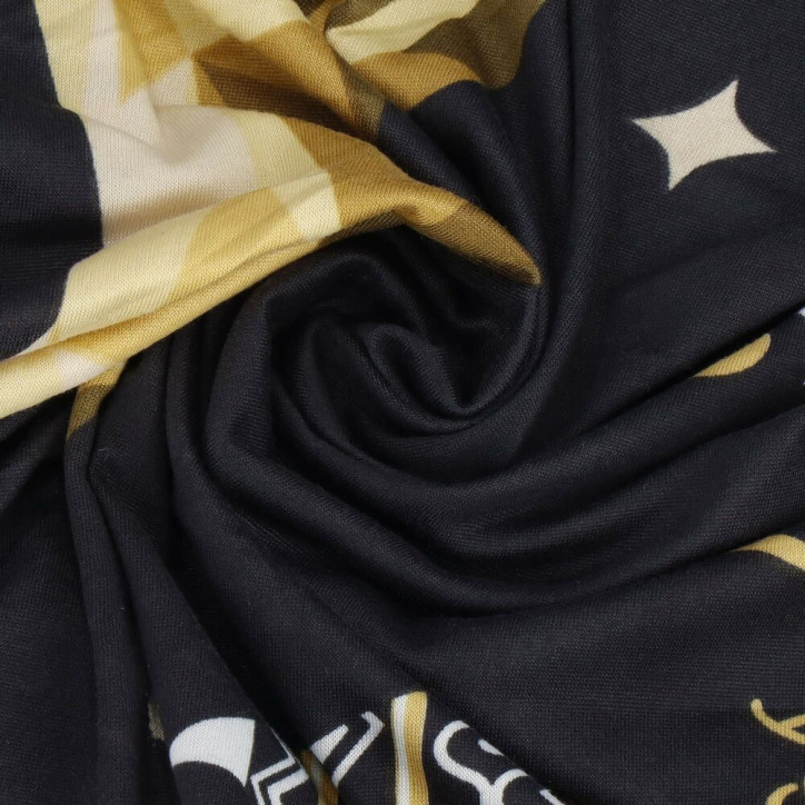 Vianočný poťah na stoličku elastický, čierno-zlatý, Christmas SPRINGOS SPANDEX Vianočný poťah na stoličku elastický, čierno-zlatý, Christmas SPRINGOS SPANDEX