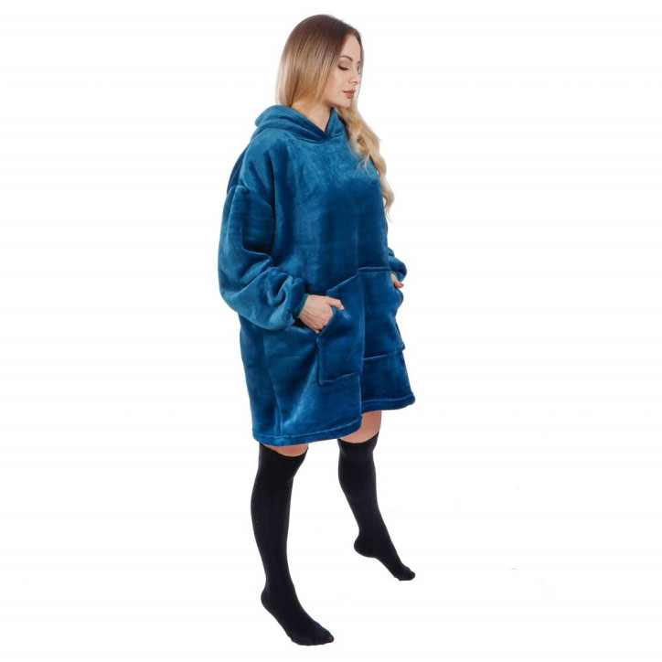 Mikinová deka Oversized tmavo modrá SPRINGOS Mikinová deka Oversized tmavo modrá SPRINGOS