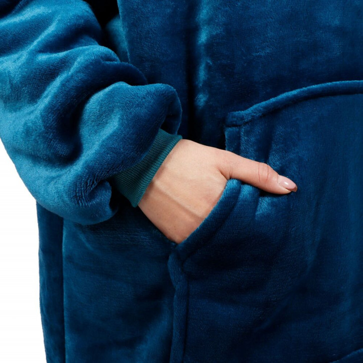 Mikinová deka Oversized tmavo modrá SPRINGOS Mikinová deka Oversized tmavo modrá SPRINGOS
