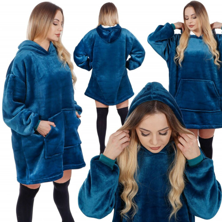 Mikinová deka Oversized tmavo modrá SPRINGOS Mikinová deka Oversized tmavo modrá SPRINGOS