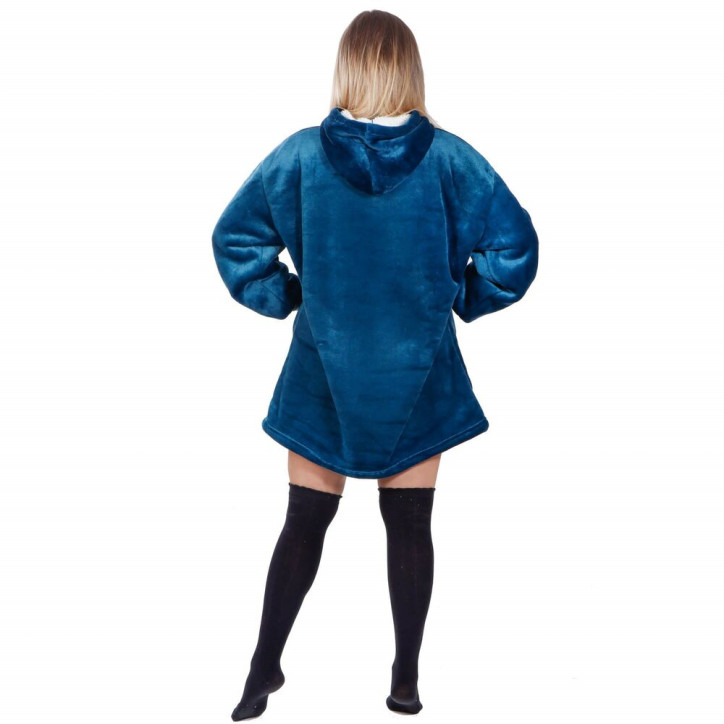 Mikinová deka Oversized tmavo modrá SPRINGOS Mikinová deka Oversized tmavo modrá SPRINGOS